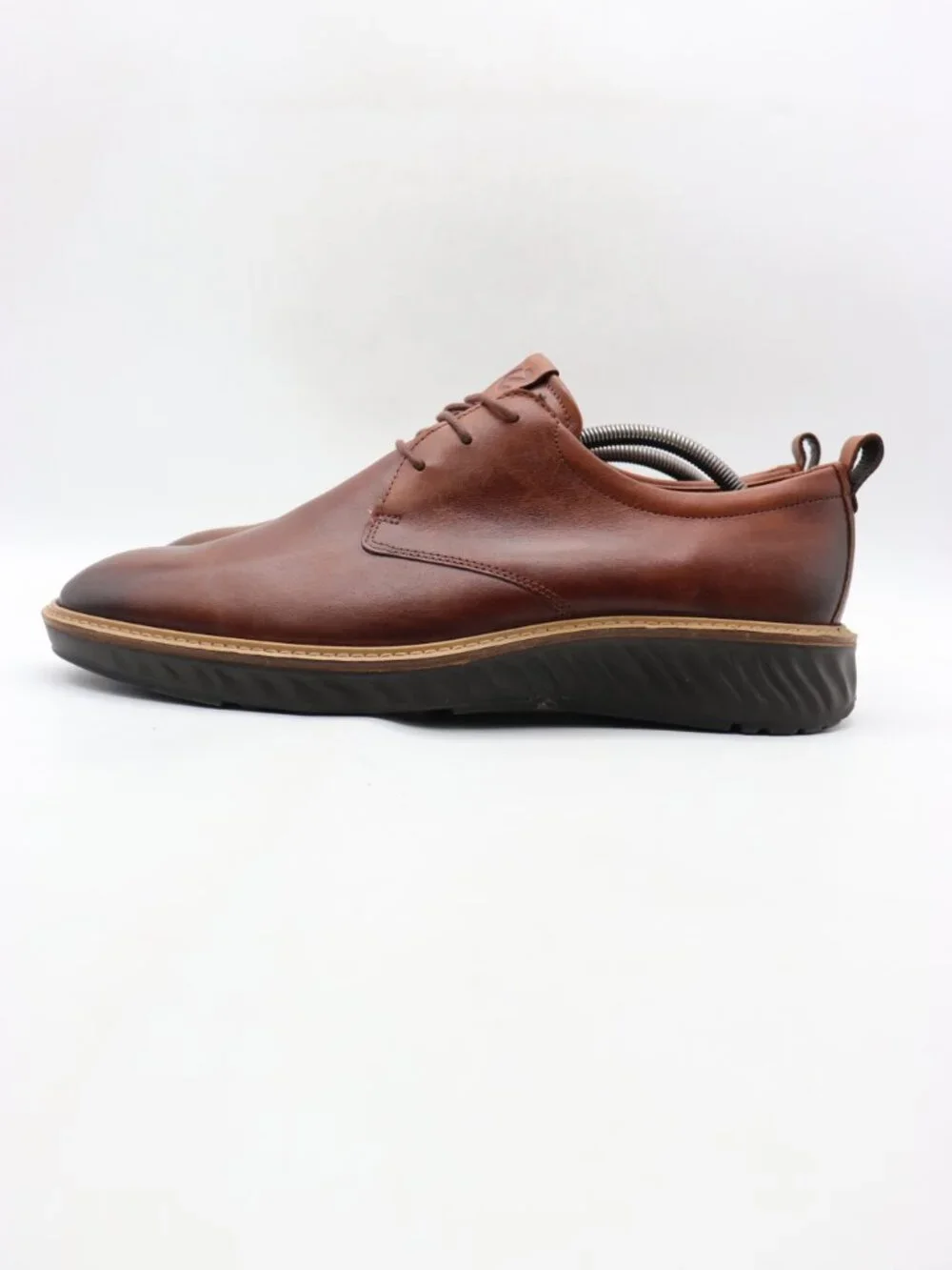 ECCO ST.1 Hybrid Men’s Size EU 47 Plain Toe Derby Shoes Smooth Brown Leather